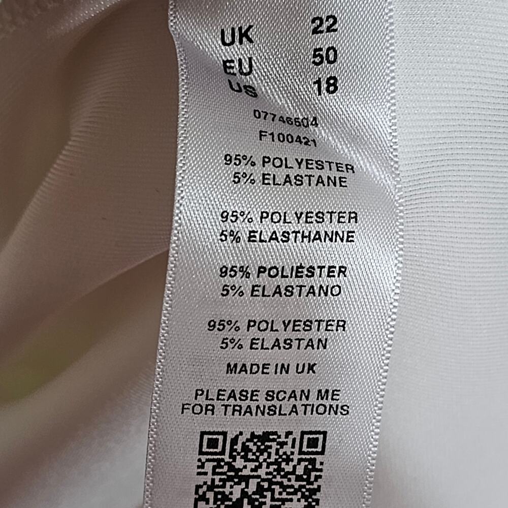 Asos White Cape Sleeve Midi Dress Plus Size 18 - Picture 7 of 8